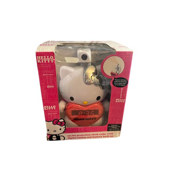 Rare Sanrio Hello Kitty Alarm Projector AM/FM Clock Radio New Unopened Box - Picture 7 of 7